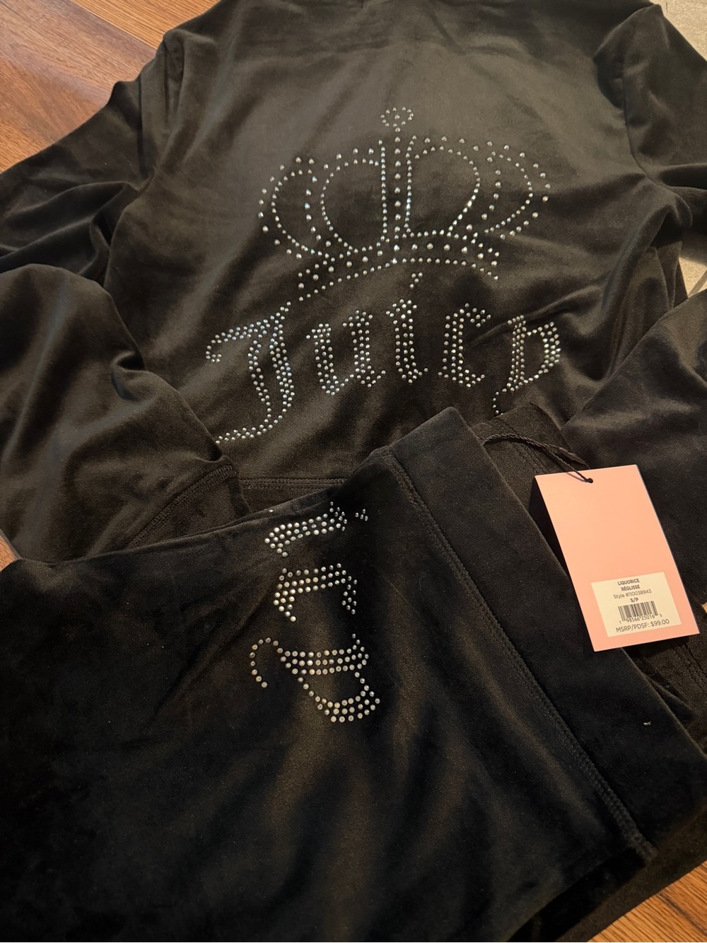 ♣️Juicy Couture Tracksuit ♣️Velour in Black - Picture 3 of 6